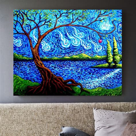 The elements to fix your painting abstract painting. Abstract Blue Tree Artwork Canvas Art Print Painting ...