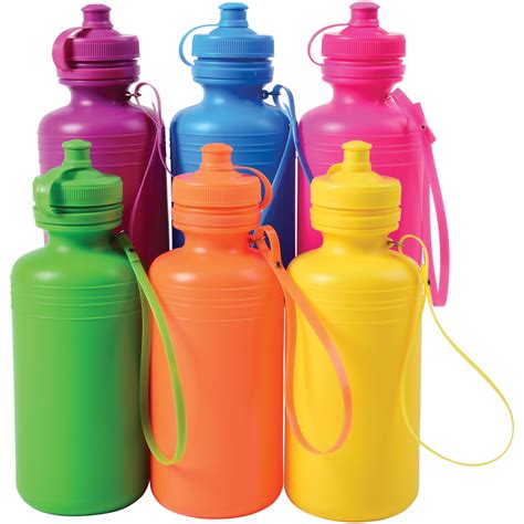 Wholesale Neon Water Bottles - Assorted Colors (SKU 2345716) DollarDays