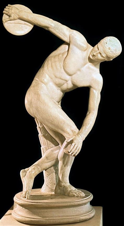the discus thrower discobolus palombara 1st century ad marble statue height 155 cm the