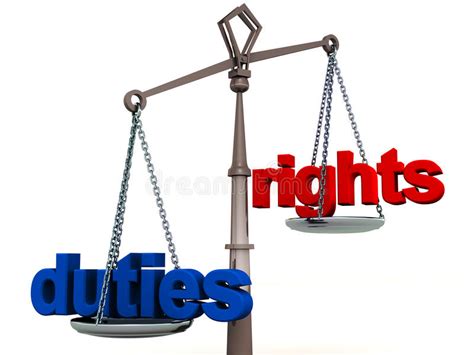 Rights And Duties Balance Stock Illustration Illustration