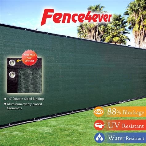 Fence4ever 4x50 Ft Privacy Windscreen Fence Dark Olive Green For Sale