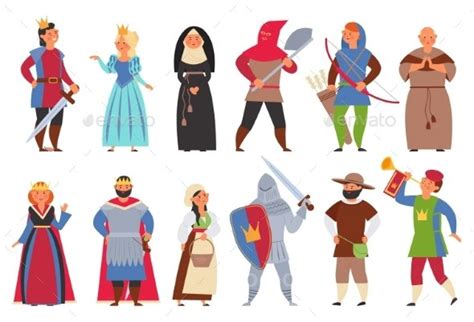 Medieval Characters Vectors Graphicriver