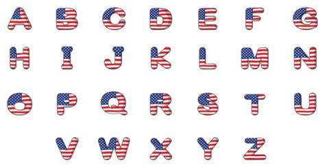 American Flag Alphabet Png Transparent Images Free Download Vector