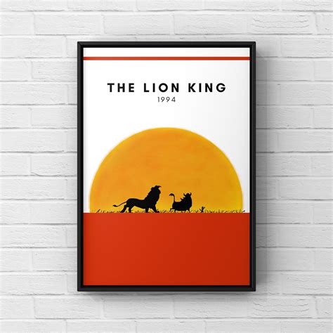 The Lion King Disney Movie Film Art Decor Poster Movie Etsy Uk