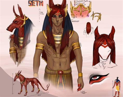 Oc Reference Sheet Seth By Nabehon Anime Egyptian Egyptian Art
