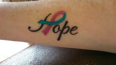 Hope Tattoo With The Rheumatoid Arthritis Awareness Ribbon Tattoos