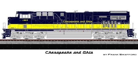 21st Century Chesapeake And Ohio Es44ac Drawing Model Railroader
