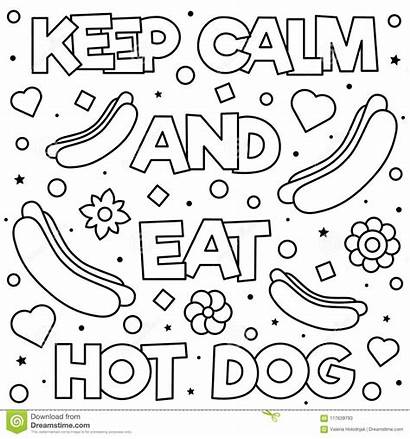 Coloring Dog Calm Keep Illustration Vector Eat
