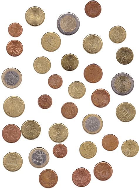Euros Coin Europe Valuta Money Savings Isolated Png Transparent