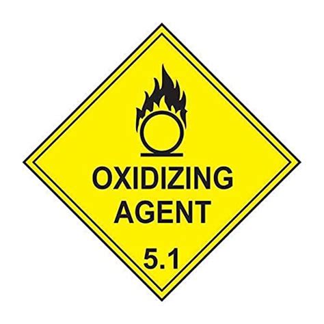 Oxidizing Agent Class 5 1 Hazardous Substance Label Roll Of 250 Self