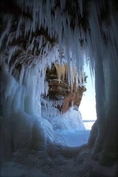 Apostle Ice Caves Wisconsin Usa Eishöhlen Höhle Eis