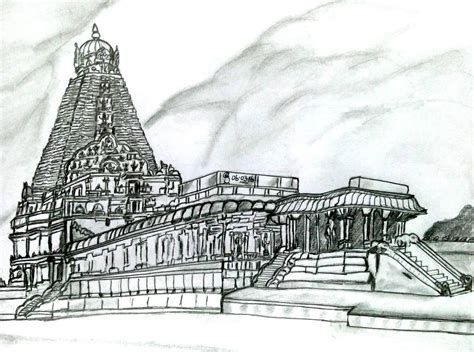 Temple Pencil Sketch