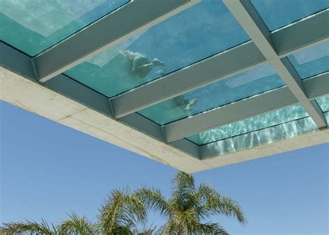 Furthermore, glass aggregates are used more often today largely due to their color options. Concrete Home Features Pool with Glass Floor