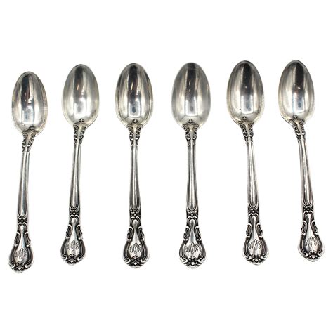 Set of 6 Chantilly Pattern Sterling Silver Demitasse Spoons by Gorham