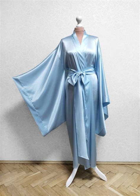 Long Silk Robe Floor Length Robe Silk Kimono Robe Ivory Etsy Plus