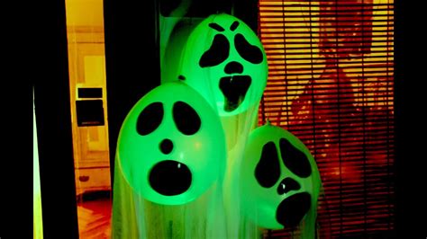 Diy Halloween Ghost Glow Balloons Yard Decorations Youtube