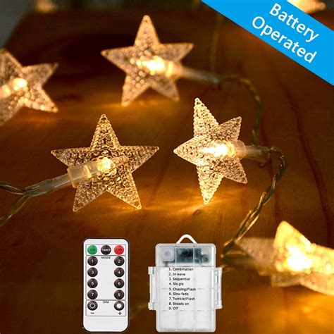 Buy Twinkle Lights 16ft 50 Led Battery String Lights With Remote Star