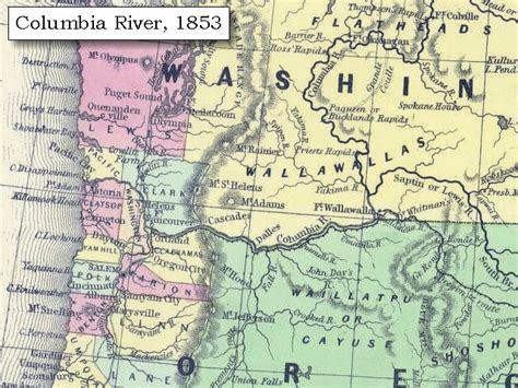 Columbia River Map With States Jonsmarie