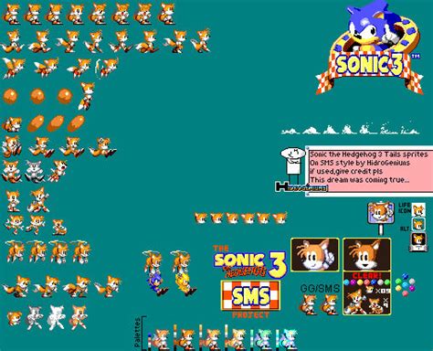 Sonic 3 Sms Personal Fixed Tails Sprites By Joeytherabbit On Deviantart