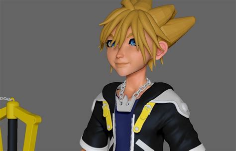 3d Model Sora From Kingdom Hearts Vr Ar Low Poly Cgtrader