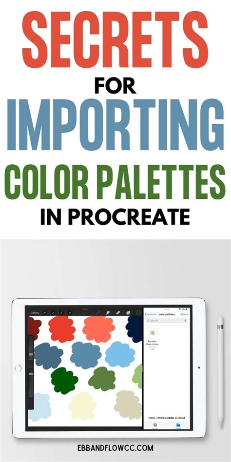 An Ipad With The Words Secrets For Important Color Palettes In