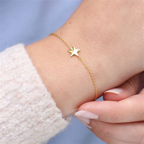18ct Gold Plated Or Silver Personalised Star Bracelet By Hurleyburley
