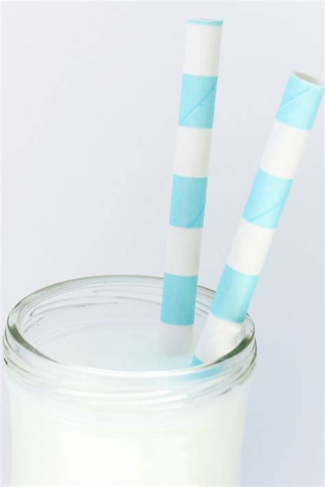 Light Blue Rugby Striped Paper Straws Striped Paper Straws Sweets