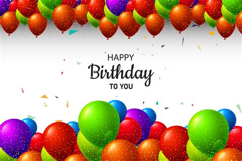 Multicolored Birthday Balloons Background With Glitter Vector Art At Vecteezy