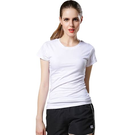 New High Quality Solid Color Simple T Shirt Women Solid Color Tees Plain Cotton Short Sleeve T