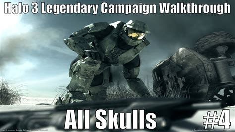 Halo 3 Legendary Walkthrough All Skulls Mission 4 The Storm Youtube