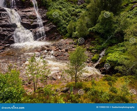Glencoe Waterfall Stock Image Image Of River Nature 73905155