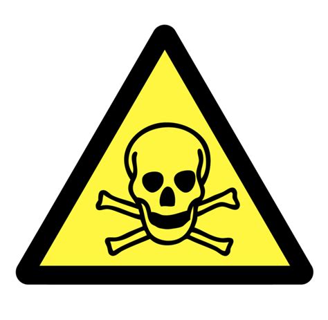 Poison Symbol Standard Hazard Warning Symbol Self Adhesive Vinyl
