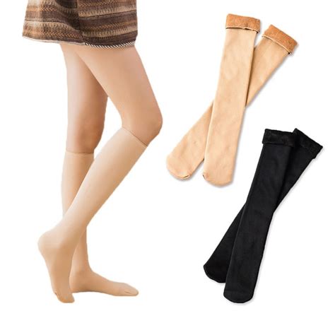 Hot Warm Winter Thick Women Thermal Cashmere Snow Stockings Unisex