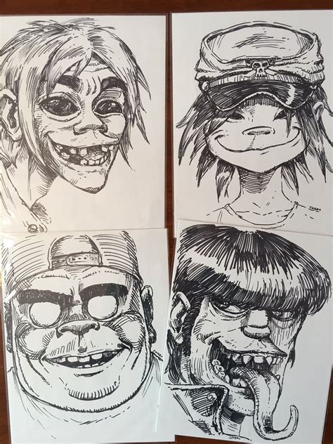 Gorillaz Sketch At Explore Collection Of Gorillaz