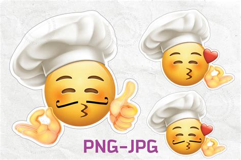 Chef Kiss Emoji Png 3 Files Seperated Clipart Cartoon Of A Etsy