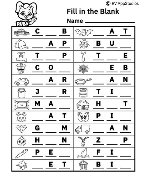 Funny Free Printable Fill In The Blank Worksheets
