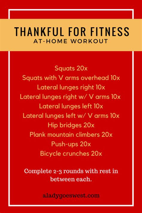 A Thankful For Fitness Workout You Can Do At Home A