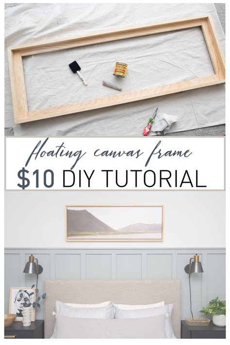Create A 10 Floating Canvas Frame For Your Oversized Canvas Diy