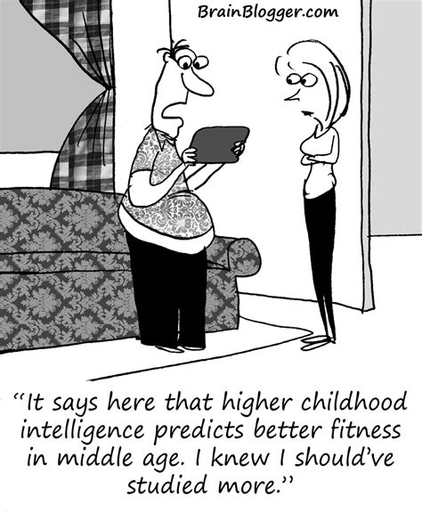 Cartoon Predicting Middle Age Fitness By Childhood Intelligence