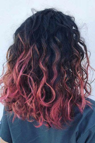 Pink Ombre Short Curly Hair