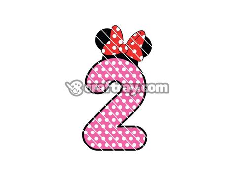 Minnie Mouse Numbers Svg Minnie Mouse Numbers Layered Svg Minnie