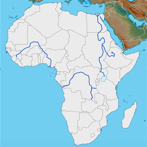 According to the printable blank map of africa, it is surrounded by the mediterranean sea to the north, the isthmus of suez and the red sea to the this hd map of africa makes that challenge a little easier. Printable Blank Physical Map Of Africa