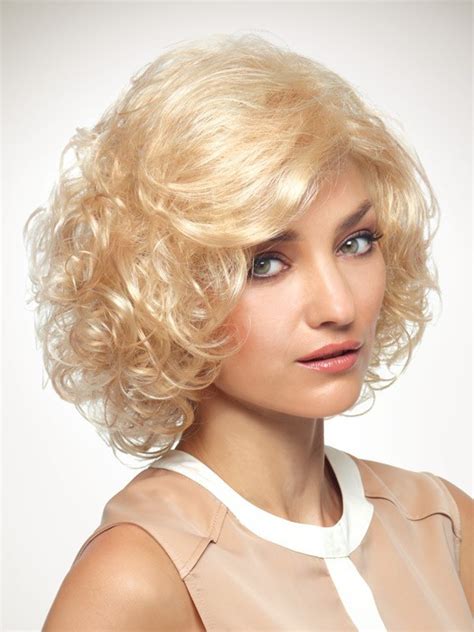 Classic Ladies Blonde Wavy Wig Lace Front Human Hair Wig P4