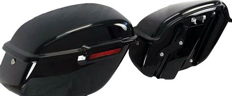 Vivid Black Hard Saddlebags Fit 1994 2003 Harley Sportster 883 1200