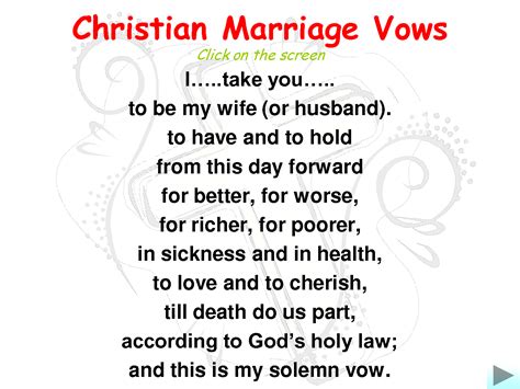 Marriage Vows | Christian wedding vows, Marriage vows, Traditional wedding vows