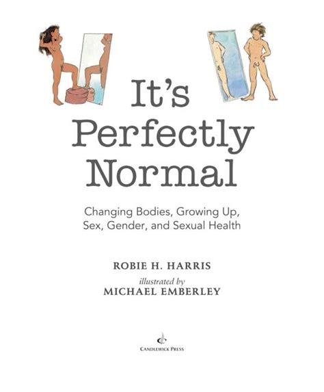 Its Perfectly Normal By Robie H Harris 9781536207200 Brightly Shop