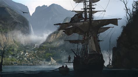 Fond d écran Les pirates Bataille navale navire de guerre Montagne