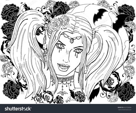 36 Gothic Vampire Coloring Pages For Adults