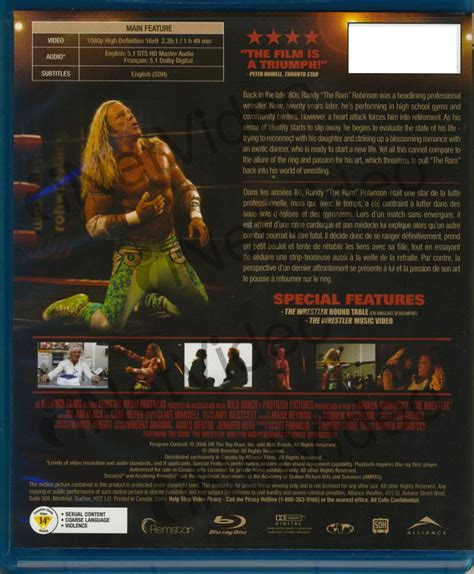 The Wrestler Blu Ray Bilingual On Blu Ray Movie