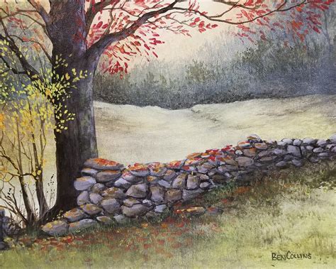 Stone Wall Painting By Ben Collins Fine Art America